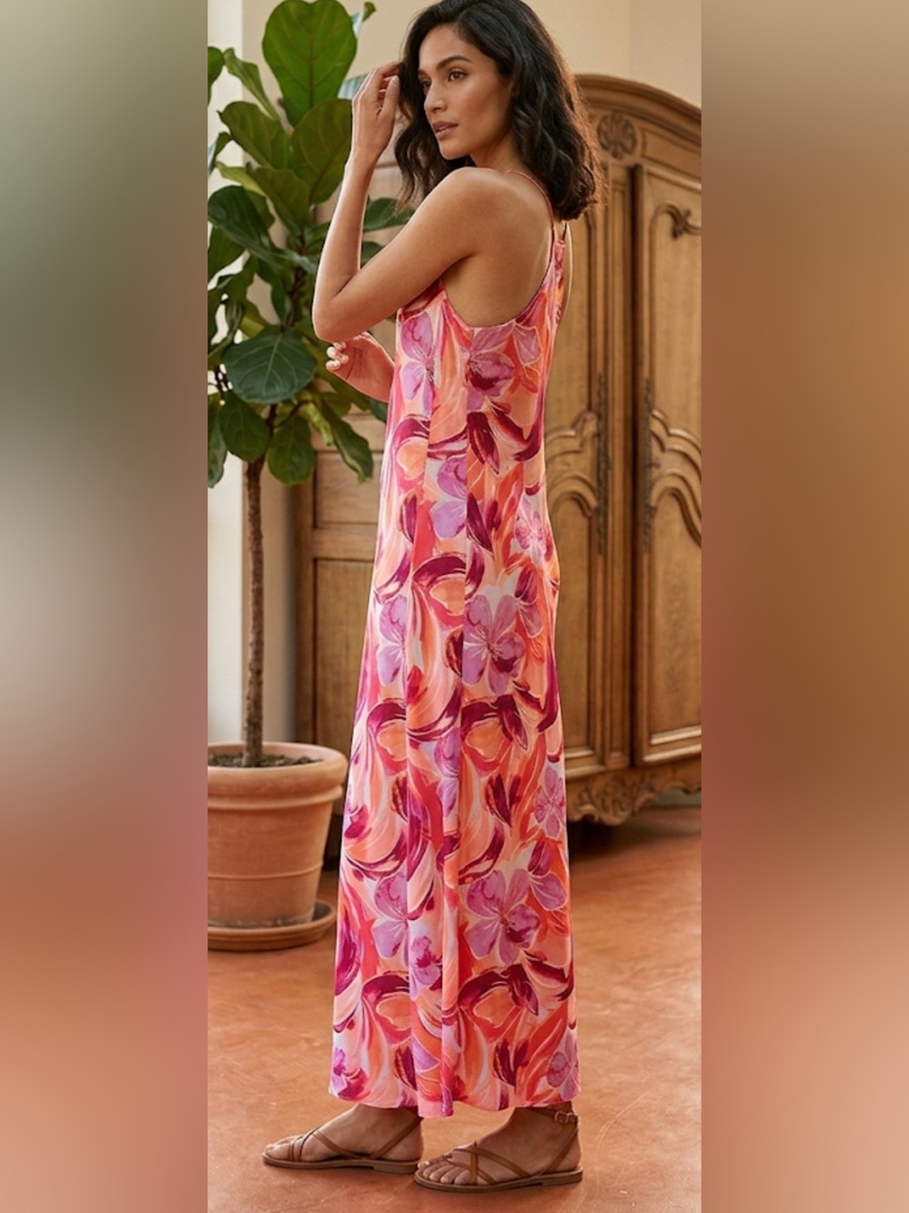 Leslie Fay Floral Maxi Dress